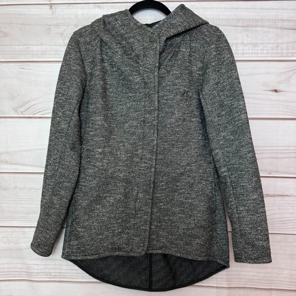 Mia Melon Grey Hooded Coat, Size M